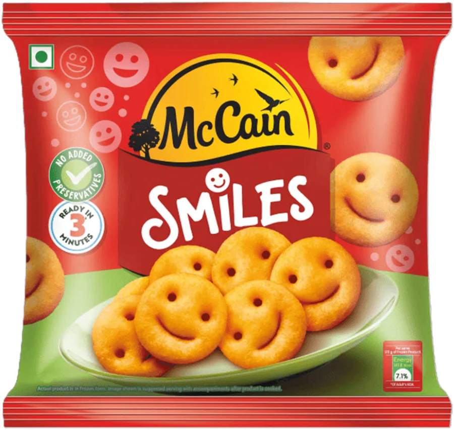 Mccain Smiles Crispy Happy Potatoes 415 G Pouch